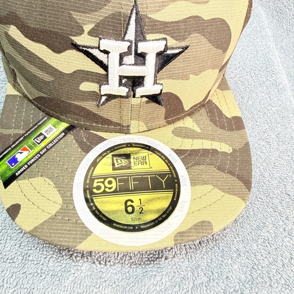 Houston Astros New Era 59FIFTY Youth 6 1/2 Camo Armed Forces Day MLB Hat